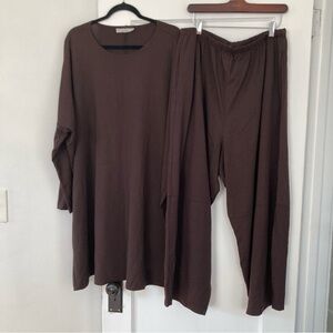 Bryn Walker set Lantern pants & pullover tunic sweatshirt modal L / XL bottoms